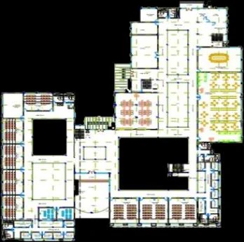 First floor plan of the college block.